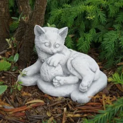 Gartendekoparadies Animaux-Chat avec pelote de laine