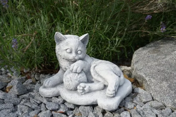 Gartendekoparadies Animaux-Chat avec pelote de laine