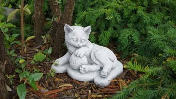 Gartendekoparadies Animaux-Chat avec pelote de laine