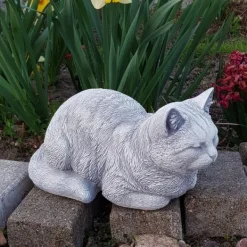 Gartendekoparadies Animaux-chat couché