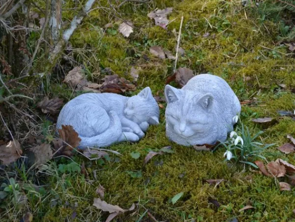Gartendekoparadies Animaux-Chat endormi