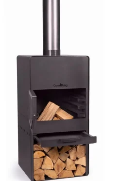 Gartendekoparadies Bols À Feu & Poêles De Jardin-Cheminée d'extérieur «VENTO» avec le four