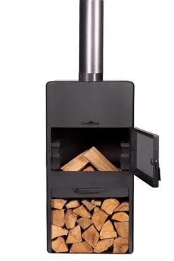 Gartendekoparadies Bols À Feu & Poêles De Jardin-Cheminée d'extérieur «VENTO» avec le four