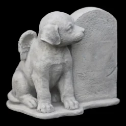 Gartendekoparadies Animaux-Chien ange avec pierre tombale