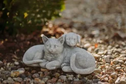 Gartendekoparadies Animaux-Chien et chat dans une complicité chaleureuse