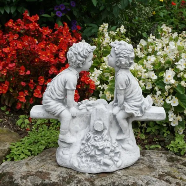 Gartendekoparadies Enfants & Anges-Chiffres de garçon et de fille sur la balançoire