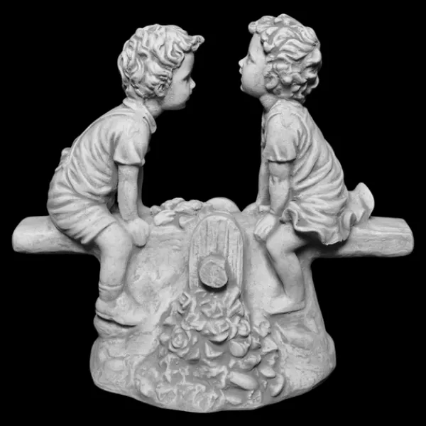 Gartendekoparadies Enfants & Anges-Chiffres de garçon et de fille sur la balançoire