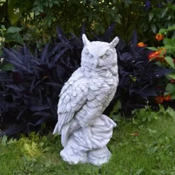 Gartendekoparadies Animaux-Chouette au plumage soigneusement dessiné