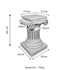 Gartendekoparadies Colonnes & Socles-Comme à Athènes : grande colonne ionique