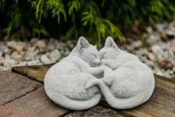 Gartendekoparadies Animaux-Couple de chats endormis