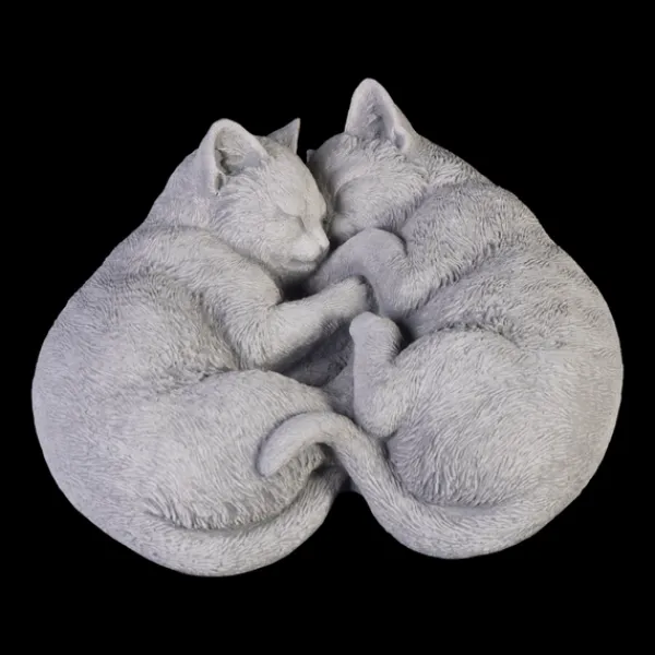 Gartendekoparadies Animaux-Couple de chats endormis