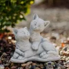 Gartendekoparadies Animaux-Couple de chats jouant