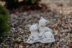 Gartendekoparadies Animaux-Couple de chats jouant