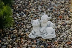Gartendekoparadies Animaux-Couple de chats jouant