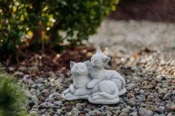 Gartendekoparadies Animaux-Couple de chats jouant