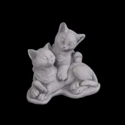 Gartendekoparadies Animaux-Couple de chats jouant