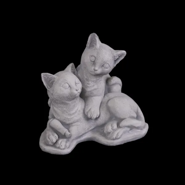 Gartendekoparadies Animaux-Couple de chats jouant