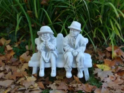Gartendekoparadies Figures & Statues-Couple drôle méditant sur le banc