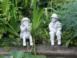 Gartendekoparadies Figures & Statues-Couple drôle méditant sur le banc