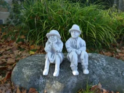 Gartendekoparadies Figures & Statues-Couple drôle méditant sur le banc