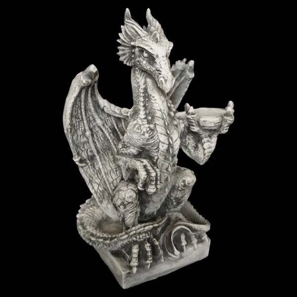 Gartendekoparadies Animaux-dragon sur un piédestal