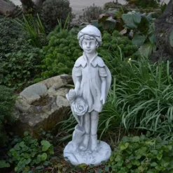 Gartendekoparadies Belle|Figures & Statues-Elfe magique avec belle rose