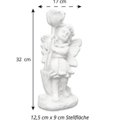 Gartendekoparadies Belle|Figures & Statues-Elfe mignon avec une rose magnifiquement conçue
