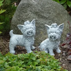 Gartendekoparadies Animaux-Ensemble : deux Yorkshire Terriers