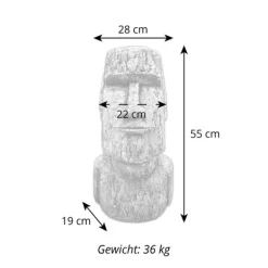 Gartendekoparadies Belle|Figures & Statues-Ensemble de deux statues moai en pierre