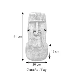 Gartendekoparadies Belle|Figures & Statues-Ensemble de deux statues moai en pierre
