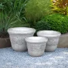 Gartendekoparadies Jardinières-Ensemble de pots de fleurs avec un motif de tournesol