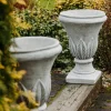 Gartendekoparadies Jardinières-Ensemble de vases à motif de feuilles