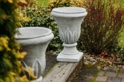 Gartendekoparadies Jardinières-Ensemble de vases à motif de feuilles