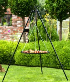 Gartendekoparadies Bols À Feu & Poêles De Jardin-Ensemble des chaînes et mousquetons pour une grille de barbecue
