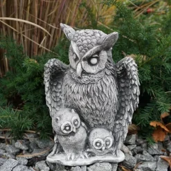 Gartendekoparadies Belle|Animaux-Famille de hibou avec jeune