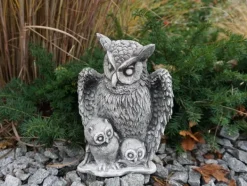 Gartendekoparadies Belle|Animaux-Famille de hibou avec jeune