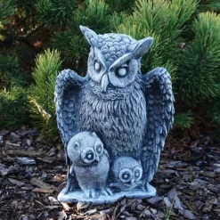 Gartendekoparadies Belle|Animaux-Famille de hibou avec jeune