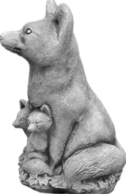 Gartendekoparadies Animaux-famille de renard