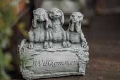 Gartendekoparadies Animaux-Famille de suricates dit : Bienvenue
