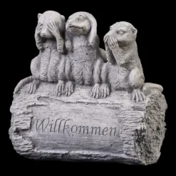 Gartendekoparadies Animaux-Famille de suricates dit : Bienvenue