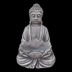 Gartendekoparadies Bouddhas-Figure de bouddha avec bol de fleur de lotus