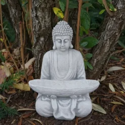 Gartendekoparadies Bouddhas-Figure de Bouddha avec grand bol