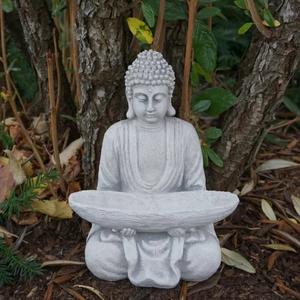 Gartendekoparadies Bouddhas-Figure de Bouddha avec grand bol