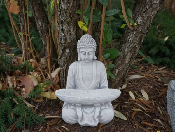 Gartendekoparadies Bouddhas-Figure de Bouddha avec grand bol