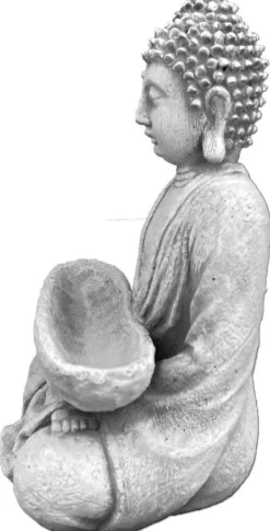 Gartendekoparadies Bouddhas-Figure de Bouddha avec grand bol
