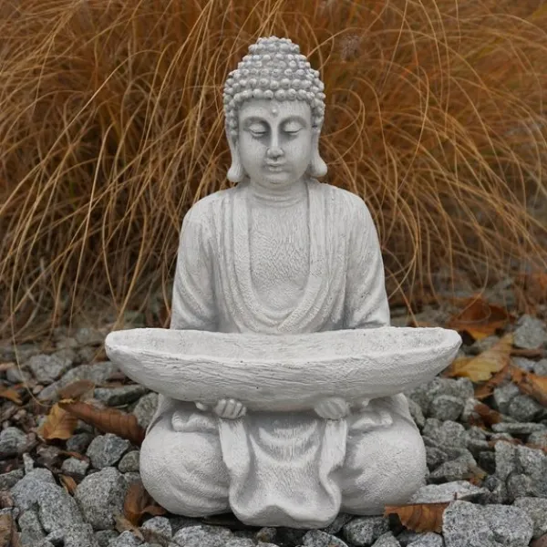 Gartendekoparadies Bouddhas-Figure de Bouddha avec grand bol