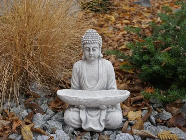 Gartendekoparadies Bouddhas-Figure de Bouddha avec grand bol