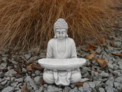 Gartendekoparadies Bouddhas-Figure de Bouddha avec grand bol
