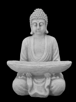 Gartendekoparadies Bouddhas-Figure de Bouddha avec grand bol