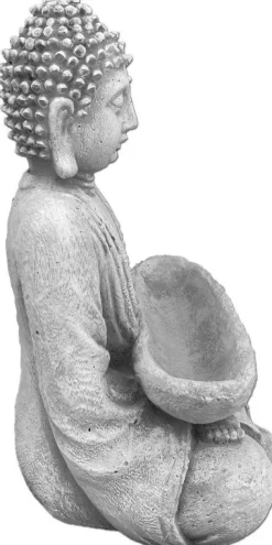Gartendekoparadies Bouddhas-Figure de Bouddha avec grand bol